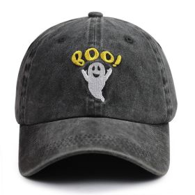 2pcs Cute Spooky BOO Cap For Women Men, Adjustable Embroidered Wash Cotton Baseball Cap (Option: 2pcs)