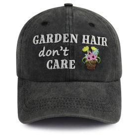 2pcs Garden Hair Hat For Men Women, Adjustable Embroidered Wash Cotton Baseball Cap (Option: 1pcs)