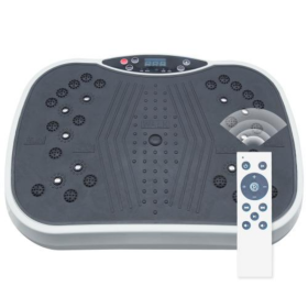 Vibrating Plate Fitness Equipment Full Body Workout Vibrating Fitness Platform Home Weight Loss And Body Shaping Training Equipment (Color: Grey)
