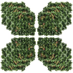 12PCs Grass Wall Panels, 20" x 20" Artificial Grass Wall Decor, Greenery Backdrop Panels Wall for Outdoor, Indoor, Garden, Fence, Backyard, Gree (Option: Green, Red-530x530x250 mm)