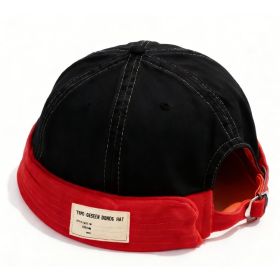 Unbrimmed Wide-brimmed Fedora For A Stylish Guy (Option: Red black)