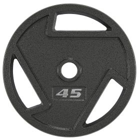 Only Supports Self Pickup  Cast Iron Flat Weight Plates For Strength Training And Weight Lifting, Olympic Or Standard, Multiple Sizes (Option: 45LB Single)