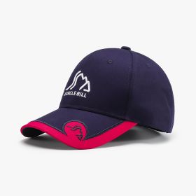 Letter Three-dimensional Embroidery Hard Top Big Head Circumference American Baseball Cap (Option: 25 A429 Navy Blue-Adjustable)