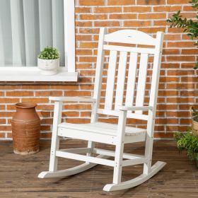 Outdoor Rocking Chair (Option: White-1150x660x250 mm)