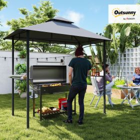 8' x 5' Grill Gazebo (Option: Gray-2050x320x150 mm)