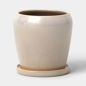 Ceramic Planter With Reactive Glaze 8" (Option: 8)