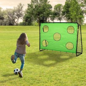 8 x Soccer Goal Target Goal 1 Design Indoor Outdoor Backyard with All Weather Net Best Gift (Option: Black,Green-890x350x110 mm)