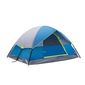 Double Or Quad-person Camping Tent, Waterproof And Windproof Dome Tent, With Multi-directional Ventilation Function (Option: Bluefour people)