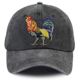 2pcs Rooster Embroidered Vintage Washed Baseball Cap - France 2026 World Cup Soccer Fan Hat, Adjustable Unisex Cotton Hat For French National Tea (Option: 2pcs)