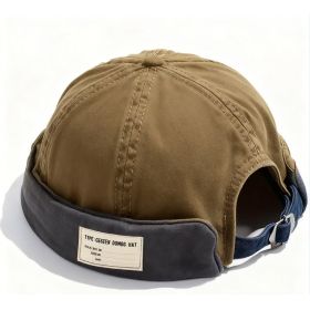 Unbrimmed Wide-brimmed Fedora For A Stylish Guy (Option: Khaki)