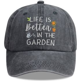 2pcs Funny Life Is Better In The Garden For Women Men, Adjustable Embroidered Wash Cotton Baseball Cap (Option: 2pcs)