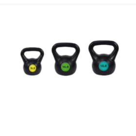 Only Supports Self Pickup  Wide Grip 3-Piece Or 4-Piece Kettlebell Fitness Weight Sets Of 5 Lbs, 10 Lbs, 15 Lbs, And 20 Lbs, 3-Piece Sets (Color: 30LB)