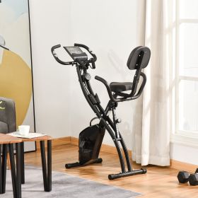 Exercise Bike Folding Upright Recumbent Stationary Cycling w/ Resistance Band (Option: Black-1195x230x375 mm)