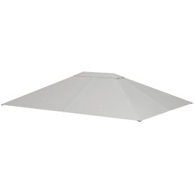 10' x 13' Gazebo Canopy Replacement Roof for 84C-116, Light Gray (Option: Light Gray-410x330x90 mm)
