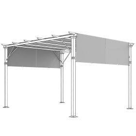 2 Pcs Pergola Replacement Canopy, UV Protection Pergola Shade Cover, Easy to Install, for 10 x 10ft Pergola, Light Gray (Option: Light Gray-350x320x80 mm)