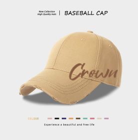 Men's European And American Casual Baseball Caps (Option: Khaki-Adjustable)