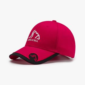 Letter Three-dimensional Embroidery Hard Top Big Head Circumference American Baseball Cap (Option: 25A429 Red-Adjustable)