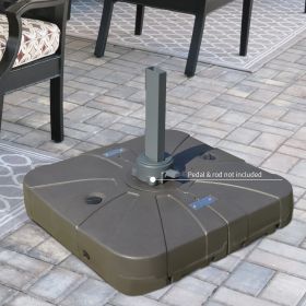 Umbrella Stand Fitting 2" Poles and Base with 4 Fillable Weights (Option: Coffee Brown-915x220x915 mm)