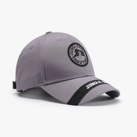 Hard Top Big Head Circumference Men's And Women's American Outdoor Letter Embroidery Baseball Cap (Option: 25 A428 Dark Gray-Adjustable)