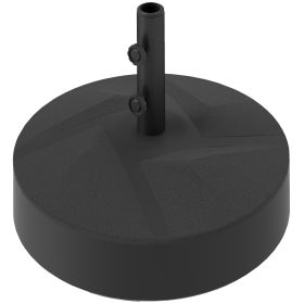 Patio Umbrella Base Holder, Heavy Duty Outdoor Umbrella Stand Base, Filled Up to 66lbs with Stand or 55lbs with Water for Garden, Poolside, Blac (Option: Black-520x580x190 mm)