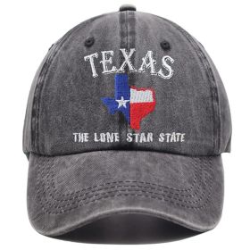2pcs Texas The Lone Star State Embroidered Vintage Washed Baseball Cap - Adjustable Cotton Hat For Men Women (Option: 1pcs)