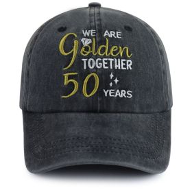 50th Wedding Anniversary Gifts For Couple  Baseball Cap For Men Women, Parents, Grandpa Grandma (Option: 2pcs)
