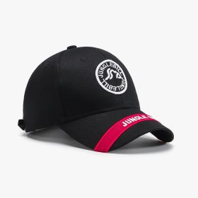 Hard Top Big Head Circumference Men's And Women's American Outdoor Letter Embroidery Baseball Cap (Option: 25A428 Black-Adjustable)