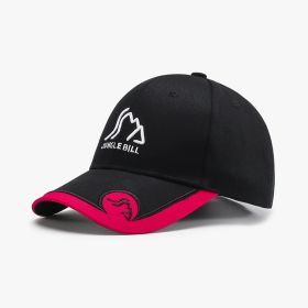 Letter Three-dimensional Embroidery Hard Top Big Head Circumference American Baseball Cap (Option: 25A429 Black-Adjustable)