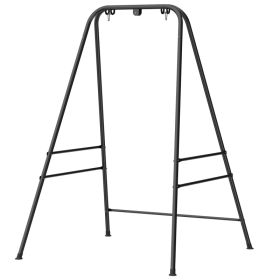 Hammock Chair Stand  Indoor and Outdoor Use with Anti-Slip Foot Pads, 2 Carabiners, Black (Option: Black-980x350x115 mm)