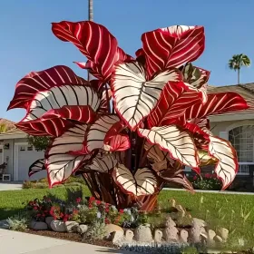 200 Pieces Of Bi-color Water Chestnut Colored Leaves - Requires Artificial Care - Suitable For Cultivating Flowers, Garden-style Floral Decoratio (Option: 200pcs)