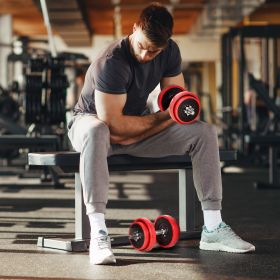 Adjustable Dumbbell Set (Option: Red Wine-450x285x150 mm)