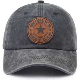 World's Best Dad For Man, Adjustable Embroidered Wash Cotton Baseball Cap (Option: Grey)
