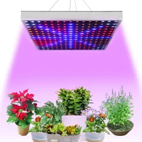 Full Spectrum Grow Light LED Grow Light Hanging 225 LEDs Plant Grow Lamp Indoor Grow Light (Option: White)