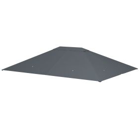 10' x 13' Gazebo Canopy Replacement Roof for 84C-116, Dark Gray (Option: Dark Gray-410x330x90 mm)