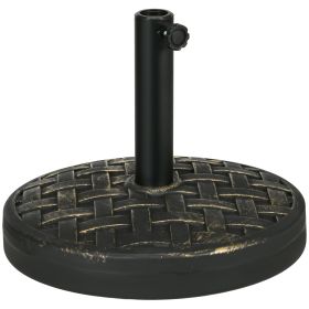 Concrete Umbrella Base, 40 lbs. Heavy Duty Umbrella Stand with Metal Umbrella Holder for Outdoor, Lawn, Deck, Bronze (Option: Bronze-580x150x500 mm)