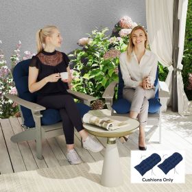 Adirondack Chair Cushions Set of 2 (Option: Navy Blue-210x400x580 mm)