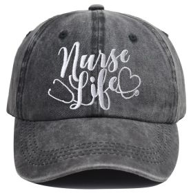 2pcs Nurse Life Hat For Women Men, Adjustable Embroidered Wash Cotton Baseball Cap (Option: 1pcs)