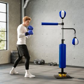 4.6'-6.7' Speed Bag Boxing Bag Stand, Reflex Bag Boxing Training Equipment, Speed Punching Bag, Blue (Option: Blue-1000x350x180 mm)