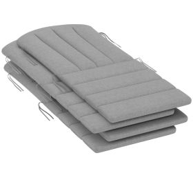 Set of 4 Outdoor Chair Cushions, High Back Adirondack Chair Cushion with Ties, High-Density Foam, Gray (Option: Gray-520x360x180 mm)