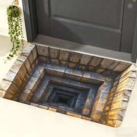 3D Optical Illusion All-Weather Doormat,Front Door Mat Indoor Outdoor Entrance, Easy Clean Patio Porch Entryway Mat, Optical Illusion Rug Ground (Option: defaulttitle)