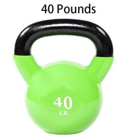 Only Supports Self Pickup  Multi-functional Colorful Vinyl Coated Kettlebells, Various Weights (Option: 40Pounds)