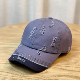 Double-stitching Shabby Embroidered Letter Baseball Cap (Option: Dark Gray)