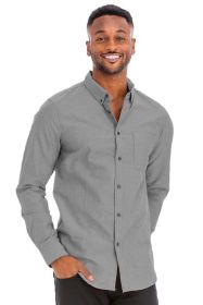Weiv Men's Casual Long Sleeve Shirts (Color: TDL- CHARCOAL, size: M)
