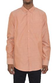 Weiv Men's Casual Long Sleeve Shirts (Color: CINNAMON, size: 3XL)