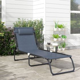 Foldable Chaise Lounge (Option: Gray-750x150x600 mm)