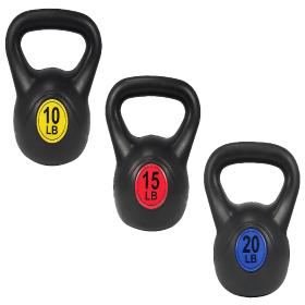 Only Supports Self Pickup  Wide Grip 3-Piece Or 4-Piece Kettlebell Fitness Weight Sets Of 5 Lbs, 10 Lbs, 15 Lbs, And 20 Lbs, 3-Piece Sets (Color: 45LB)