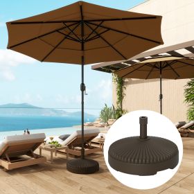 Round Patio Umbrella Base Holder (Option: Brown-580x580x185 mm)