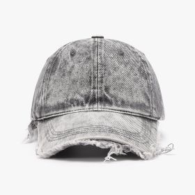 Individual Breathable Peaked Female Outdoor Curved Brim Baseball Cap (Option: Gray-Adjustable)