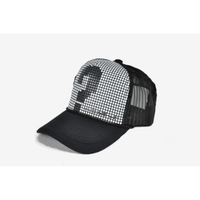Cartoon Question Mark Hip Hop Duck Tongue Truck Truck Mesh Cap Baseball Ptah Hat (Option: White Hat Gray Question Mark-Free Size)