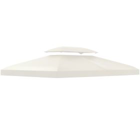 Gazebo Replacement Canopy for Model 84C-101, 2-Tier Top Cover for 10' x 13' Gazebo, Charcoal (TOP ONLY) (Option: Cream White-350x90x420 mm)